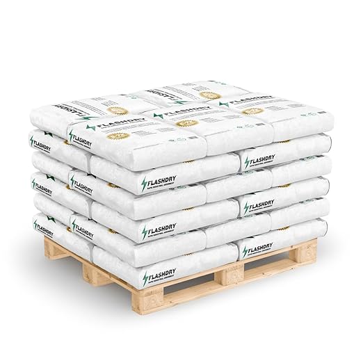 FLASHDRY All Purpose Organic Industrial Absorbent, 1 Pallet of 48 50L Bags, 100% Organic Coconut Fiber, 5-7x More Absorbent Than Clay, Quickly Absorbs Every Type of Spill, Reusable, OSHA Compliant
