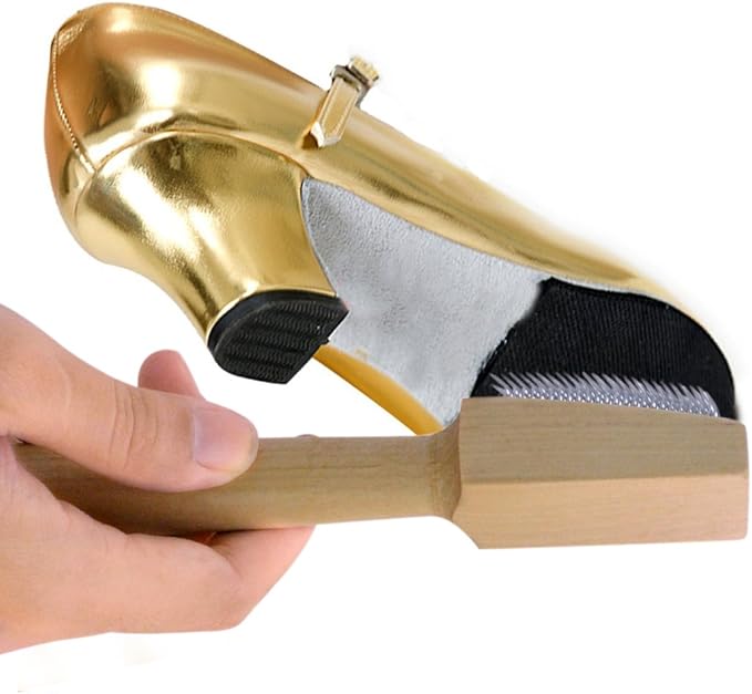 Jmkcoz Dancing Shoes Brush Wooden Suede Sole Shoe Brush Cleaner Cleaning Brush for Modern Latin Dance Shoes Wire Brush