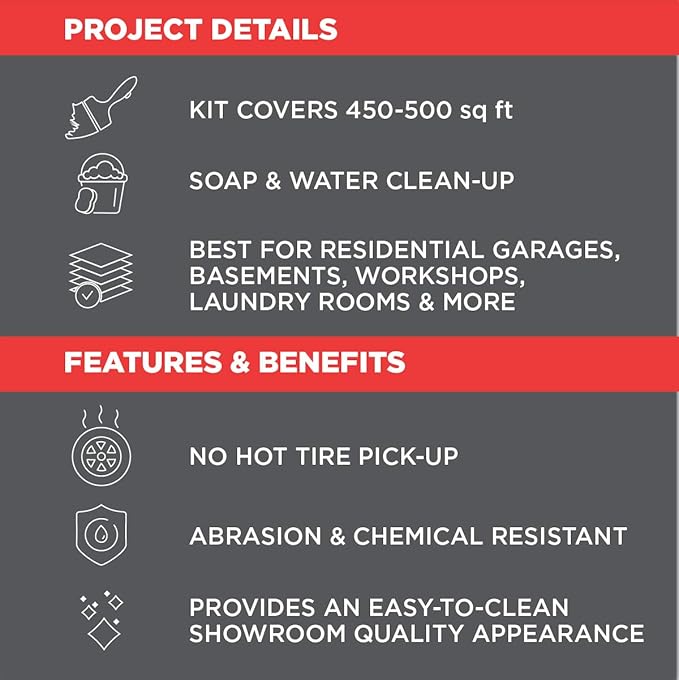 Rust-Oleum 261846 EPOXYSHIELD Garage Floor Coating Kit, 2.5 Car, Gloss Tan