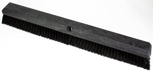 SPARTA 41891EC03 Omni Sweep Plastic Push Broom Head, Heavy Duty, Industrial Broom With Color Code System For Outdoor, Indoor, Garage, Concrete, Patio, Kitchen, Bathroom, 24 Inches, Black