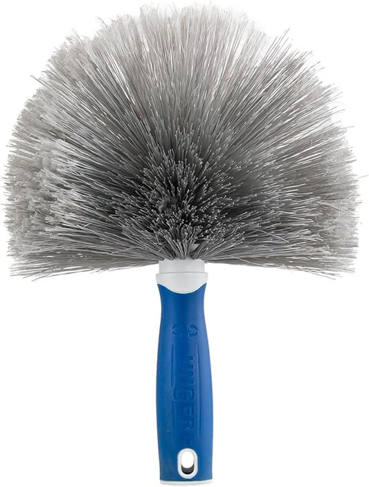 Unger Cobweb & Corner Duster – Dusters for Cleaning, Compatible with Telescopic Poles, Dusting Tools, Great for Ceilings, Moldings, HVAC & Floor Vents, and Corners