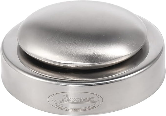 Stainless Steel Soap, Newness Stainless Steel Hand Odor Eliminator Remover with Base Tray, Odor Remover Bar for Fish Cleaner Onion Garlic Other Strong Scents from Hands Kitchen Gadgets Eliminating