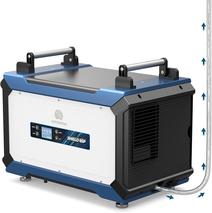 ARGENDON 180 Pints Commercial Dehumidifier with Pump for Crawl Space, Industry Water Damage Unit for up to 2,300 sq ft Large Space, Job Sites, Basement, Auto Defrost, 5 Years Limited Warranty