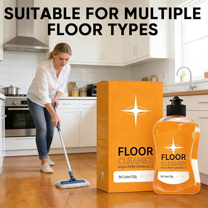 RAINPOT Floor Cleaner for Mopping, 17 fl oz Multi-Surface Floor Cleaning Solution, Streak-Free & Quick Dry Formula for Hardwood, Tile, Laminate & Vinyl Floors (1 PACK)