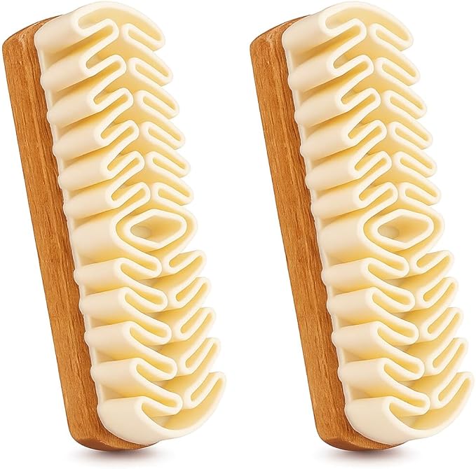 2 Pack Rubber Shoe Brush, Suede Shoe Cleaner for Shoes, Magic Rubber Shoe Brush for Cleaning, Shoes, Bags, Jacket, Purse, Sofa with Wooden Handle, Stain Eraser (2 Pcs)