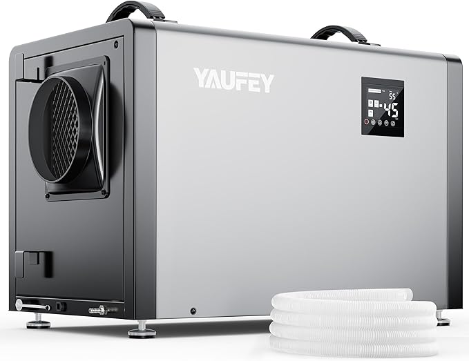 Yaufey 216 Pints Commercial Dehumidifier with Pump and Drain Hose for Crawlspace, Basements, Industrial Space, large room for Space up to 8000 Sq. Ft. - Auto Defrost, 5-Year Quality Coverage