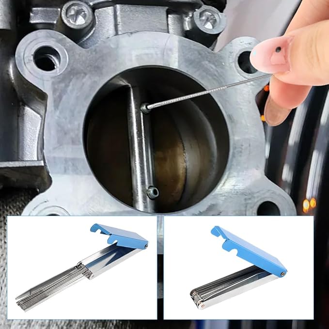 Carburetor Cleaning Kit, 37Pcs Torch Tip Cleaner Set with 3 Double Head Brush 23 Needles 5 Nylon Brushes 1 Scraper 4 Cleaning Hooks and Case for Motorcycle/ATV/Lawn Mower/Torch Chainsaw Small Engines