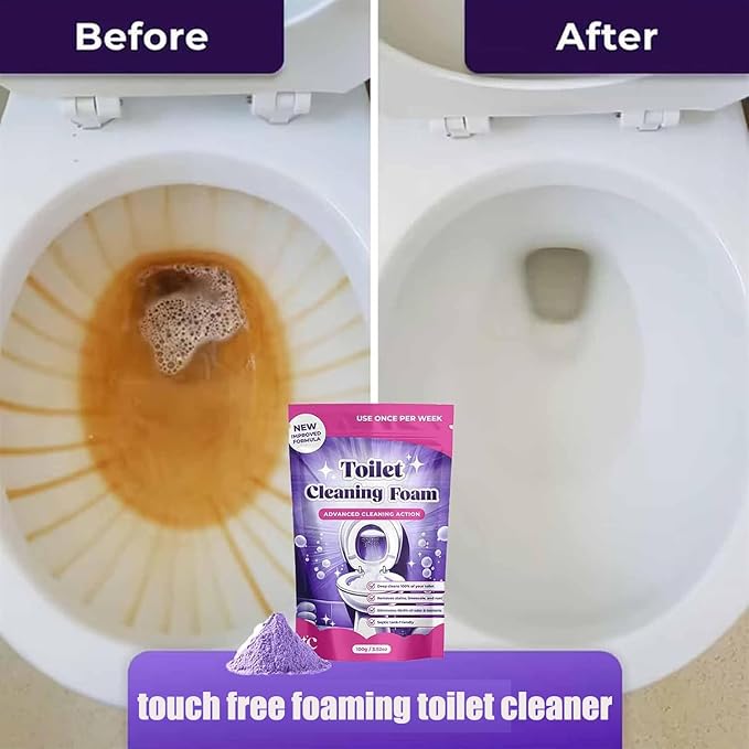 Fizzclean Toilet Cleaner, Fizzclean Toilet Cleaning Foam, Foam For Sparkling Clean, Touch Free Foaming Cleaning Powder (3)