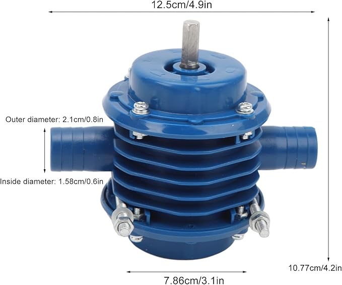 Mini Self Priming Hand Drill Water Pump, Heavy Duty Electric Centrifugal Pump for Cleaning Ponds, Pools, Draining Basements, Irrigating Gardens, Fueling and Discharging Oil