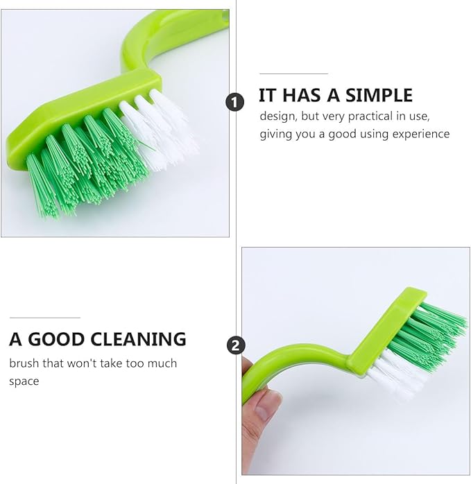 Didiseaon 2pcs Cleaning Brush Set for Floor and Wall Dust Removal Plastic Household Cleaning Tools for Kitchen Sink Carpet Random Color
