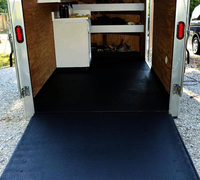 Protects Trailer Floors, Ramps and Walls (Black, 1 Quart Includes 3" Roller) Non Skid Paint