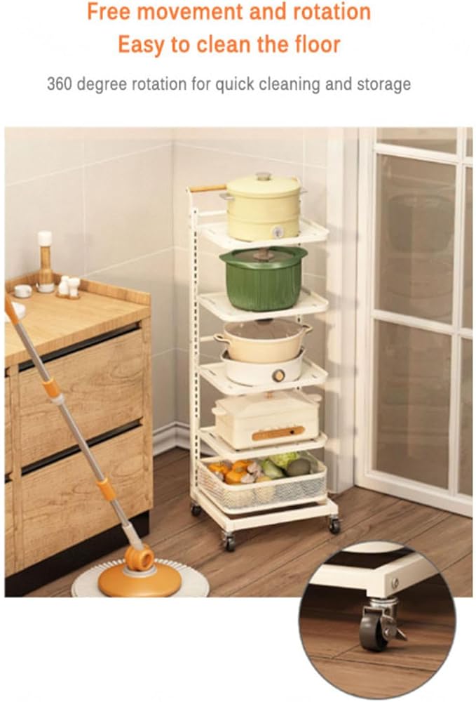Kitchen Pan Rack nizer with Corner Shelf Black 4 Boards and 1 Basket niser Stand for Kitchen Worktops.
