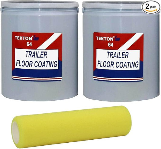 Protects Trailer Floors, Ramps and Walls (Black, 2 Gallons) Includes 1 Foam Cover; Non Skid Paint