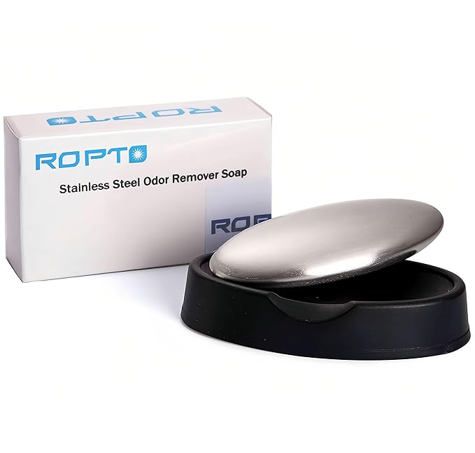 Stainless Steel Soap Hand Odor Remover Bar Eliminating Smells Like Onion Garlic Scents from Hands and Skin Kitchen Gadgets