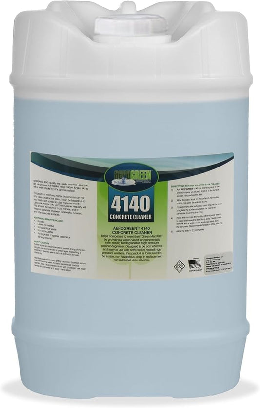 4140 Concrete Cleaner – Biodegradable, Heavy-Duty Concentrated Solution for Deep Cleaning & Stain Removal | Safe for Indoor & Outdoor Use – 5-Gallon Pail