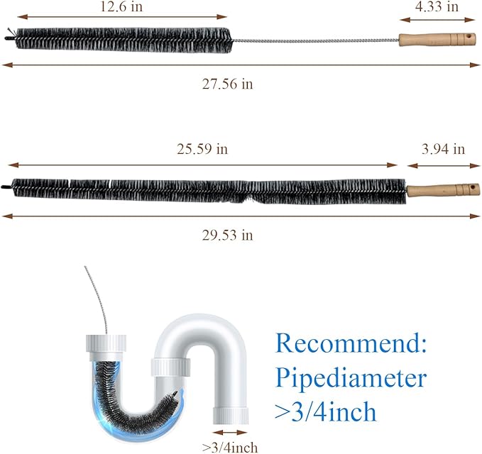 1 Pack Dryer Vent Cleaner Kit - Long Flexible Lint Brush for Dryer Vents, Refrigerator Coils, and Radiators - Household Cleaning Supplies (1, Short Brush)