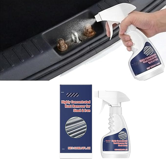 RAINPOT Rust Remover Spray for Metal, Highly Concentrated Steel Rust Remover Heavy Duty Metal Cleaner, Fast-Acting Rust Stain Remover for Automotive Parts Tools Stainless Steel (1 PCS)