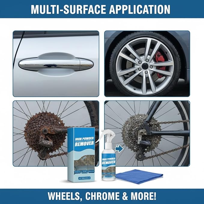 2026 New Multi-functional Quick-acting Rust Removal Spray, Fast-acting Spray to Remove Iron, Portable Car Rust Removal for Metal, Tools, Cars, Chains (Trial 30cml)