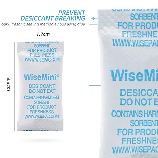 Wisesorb Silica Gel Packets, 0.5 Gram 2800 Silica Packets, Food Grade Dessicant, Dessicant Packs, Silica Gel for Food, Moisture Packets for Food Storage