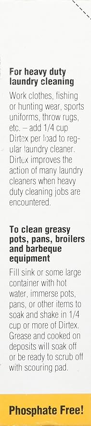 Savogran Dirtex All Purpose Cleaning Powder - 16oz No Rinse Powder Cleanser, Stain, & Rust Remover for Walls, Floors, Woodwook, & Stainless Steel - Powder Cleaner for Bathroom, Kitchen, & Outdoor Use
