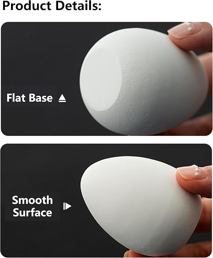 4 Pcs Egg-Shaped Diatomaceous Earth Fridge Odor Remover, Reusable Diatomite Fridge Deodorizer for Food Storage, Safe Refrigerator Odor Absorber Eliminator, Creative & Compact Moisture Absorption
