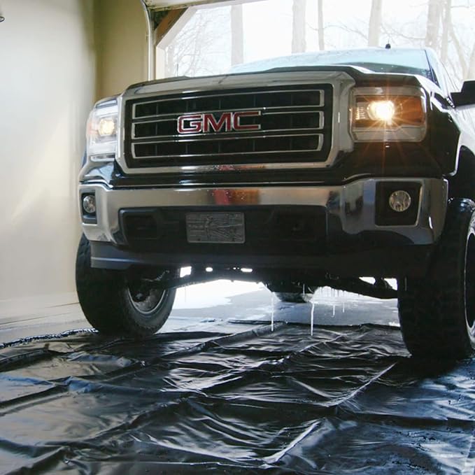 AutoFloorGuard Heavy-Duty Garage Containment Floor Mat for Extra-Large Vehicles, 8’6″x22′