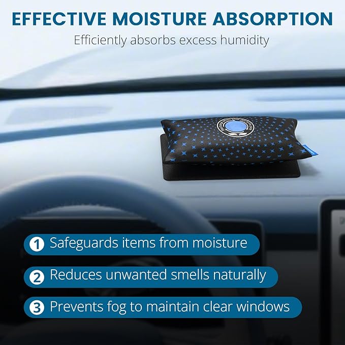 500g × 2 [2.2 lb]Reusable Desiccant Packs for Storage, Color Indicating Silica Gel Desiccant Packets, Fast Reactivated Rechargeable, Moisture Absorbers for Storage Car Closet Gun Safe RV