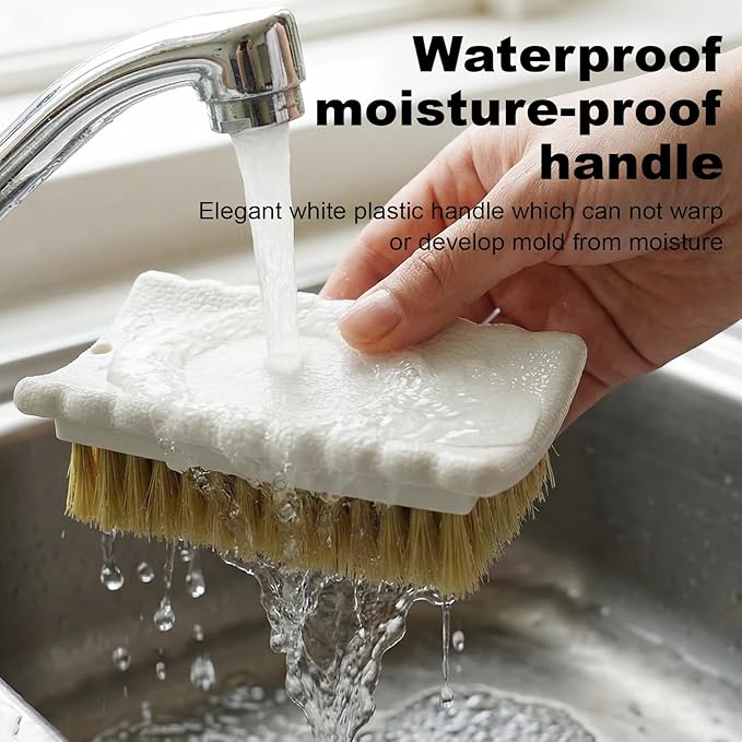 Soft Bristle Cleaning Brush, 2 Pack Natural Boar Bristle Laundry Brushes, Small Scrub Brush Effectively Removes Tough Stains from Carpet Shoes Clothes Upholstery Leather
