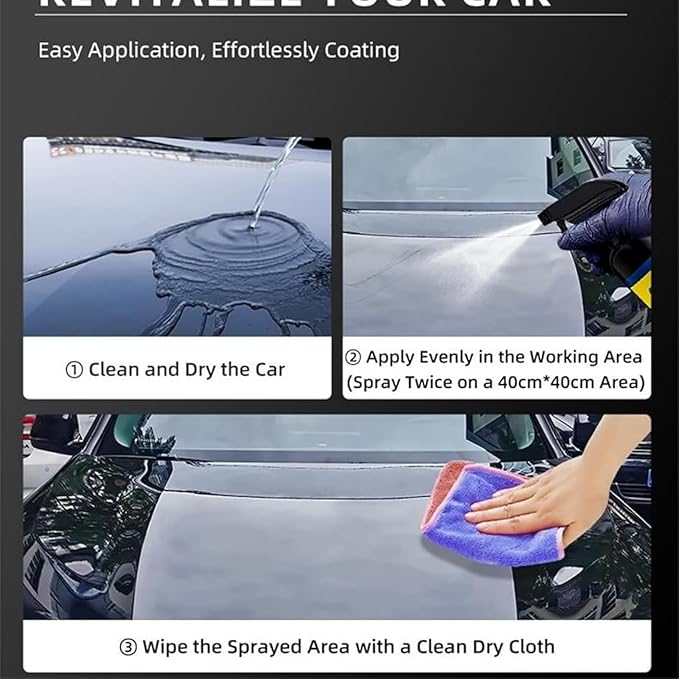 Quick Effect Coating Agent for Car, Advanced Car Quick-acting Coating Agent Spray, Undersunny Car Shine, High Protection, ong-Lasting Protection, Renovation, And Paint Repair (1)