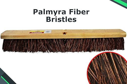 Bristles 4224 24” Push Broom Head for Indoor and Outdoor, Commercial Or Residential Use with Stiff Bristles for Heavy-Duty Work On Concrete, Patio, Garage, Stone Or Any Heavy Duty Cleaning