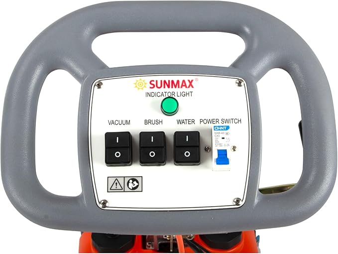SUNMAX RT15AC 14" Walk Behind Floor Scrubber Machine for Industrial Commercial Use, 4-Gal Tank, 26-ft Power Cord