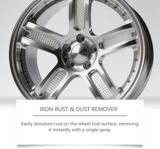 Rust Remover Spray - Professional Instant Metal Derusting & Cleaning Spray, Neutral Formula for Car Wheels, Chrome, Stainless Steel & Household Appliances