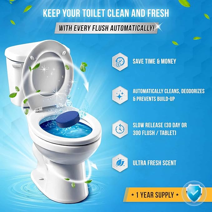 ACTIVE Automatic Toilet Bowl Cleaner and Pet Odor and Stain Eliminator - Includes 12ct Toilet Bowl Cleaner Tablets and 32oz Pet Stain Remover