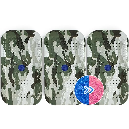 Wisesorb 3 Packs Gun Safe Dehumidifier 40 Gram Reusable Indicating Silica Gel Desiccant Canister- Camouflage Rechargeable Humidity Moisture Absorbs for Car Closet Cabinet Storage Box