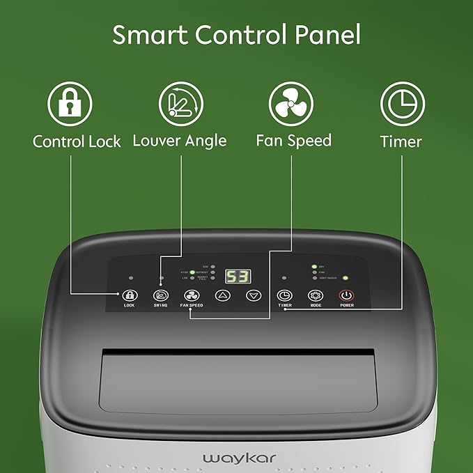 Waykar 150 Pints Energy Star Dehumidifier for Spaces up to 7,000 Sq. Ft at Home, in Basements and Large Rooms with Drain Hose and 2.11 Gallons Water Tank