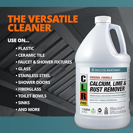 CLR PRO Calcium, Lime and Rust Remover (1 Gallon) and CLR Brilliant Bath Foaming Bathroom Cleaner Spray (2 x 26 Ounce)