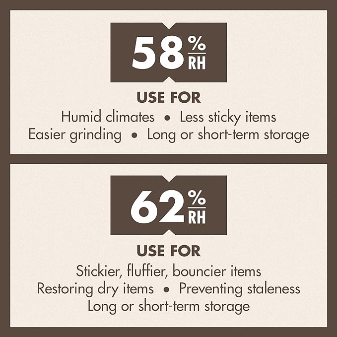 Boveda 58% Two-Way Humidity Control Pack for Storing 1 lb – Moisture Absorber for Storage Containers – Humidifier Pack – Individually Wrapped Hydration Packet - 1-pack
