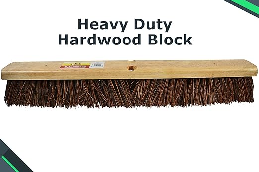 Bristles 4224 24” Push Broom Head for Indoor and Outdoor, Commercial Or Residential Use with Stiff Bristles for Heavy-Duty Work On Concrete, Patio, Garage, Stone Or Any Heavy Duty Cleaning