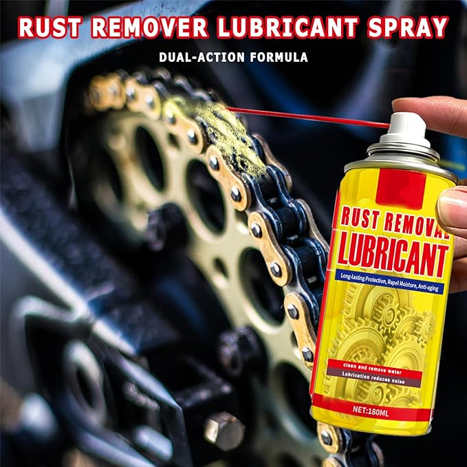 6.1oz Anti-Rust Lubricant Spray & Rust Remover for Metal, Multi-Purpose Penetrating Oil, Fast-Acting Lubricant Rust Dissolver for Vehicles, Tools, Chains, Bolts & Hinges (1 pcs)