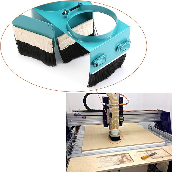 70mm Dust Shoe Brush, STARVAST CNC Vacuum Brush for Vacuum Cleaner Engraving Machine Dust Cover Work on CNC Router Spindle Motor