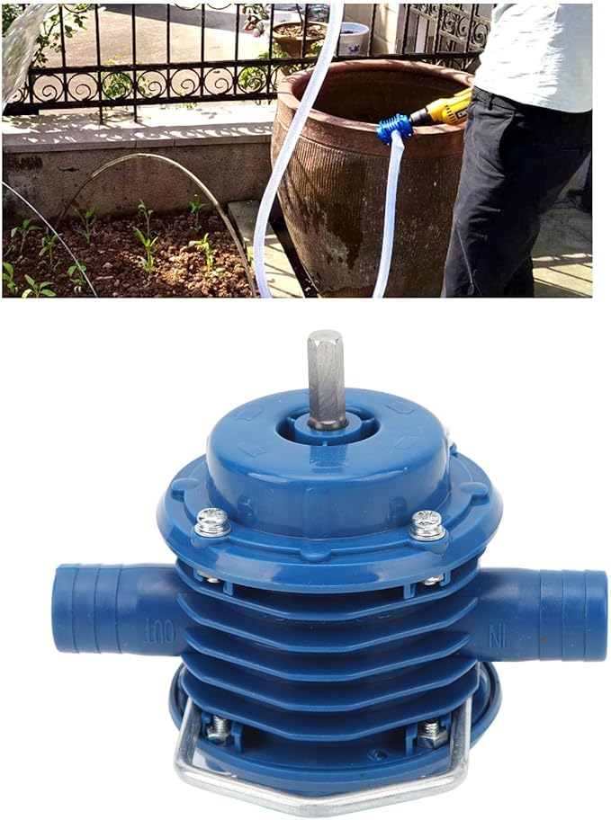 Mini Self Priming Hand Drill Water Pump, Heavy Duty Electric Centrifugal Pump for Cleaning Ponds, Pools, Draining Basements, Irrigating Gardens, Fueling and Discharging Oil
