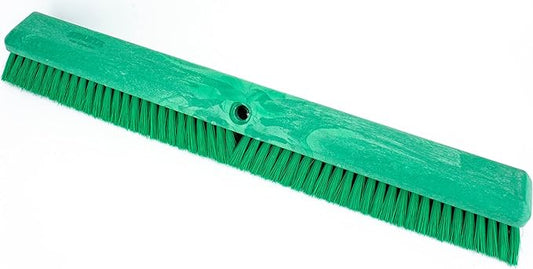 SPARTA 41891EC09 Omni Sweep Plastic Push Broom Head, Heavy Duty, Industrial Broom With Color Code System For Outdoor, Indoor, Garage, Concrete, Patio, Kitchen, Bathroom, 24 Inches, Green