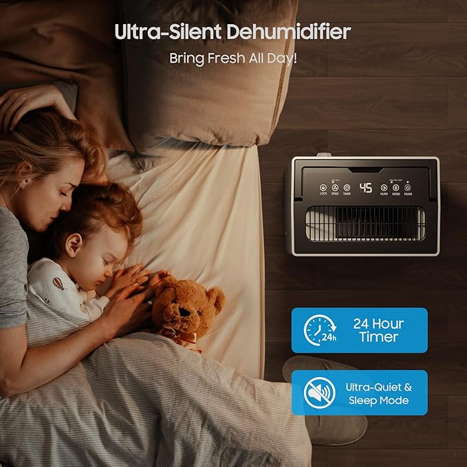 3500 Sq.ft Dehumidifier for Basement, 40 Pints Large Room Dehumidifier with Drain Hose, Dehumidifiers for Living Room