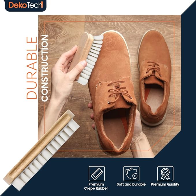 Suede Cleaning Brush – Nubuck & Suede Stain Remover – Brush with Lotus Wood Handle – Lifts Nap & Restores Texture – Ideal for Shoes, Boots, Bags, Belts & Furniture