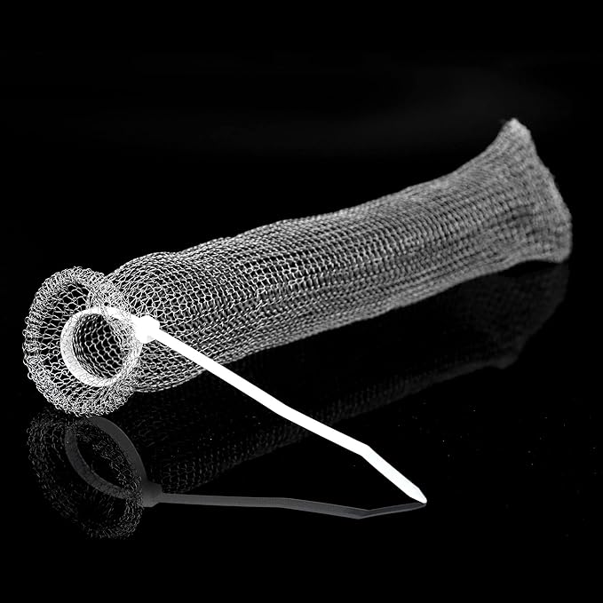 24 PCS Lint Traps LVYOUIF Stainless Steel Washing Machine Lint Snare Traps, Washer Hose Lint Traps with 24 PCS Cable Ties, Laundry Mesh Washer Sink Drain Hose Screen Filter