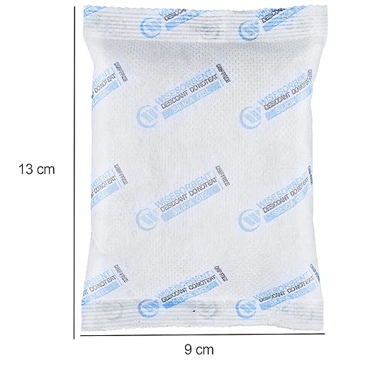 Wisesorb 120 Packs 100 Gram Silica Gel Packets, Dessicant Packets for Storage, Pure and Safe Silica Gel Desiccant Packs, Moisture Absorber Silica Gel Beads Packs for Moisture Control