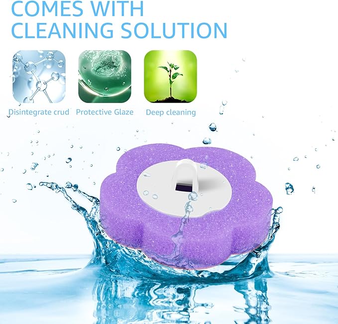 Disposable Toilet Brush Refills, Wall Mount Toilet Bowl Brush, Toilet Wand Refills with Extended Handle Cleaning Set, 360° Cleaning Toilet Brush Grip Suitable for Bathrooms (Brush+24 Refills)