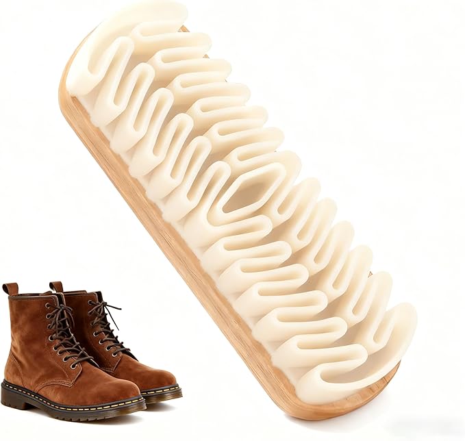 Suede Brush & Rubber Shoe Brush, 2-in-1 Professional Dry Cleaner Tool for Shoes & Boots, Shoe Cleaning Brush for Reduce Scuffs and Restores Nap