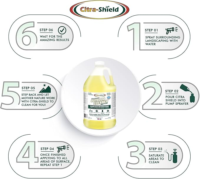 Outdoor - Concrete, Roof, Walls, Headstone, Deck, and Vinyl Siding Cleaner - RTU Outdoor Cleaner Pack of 4