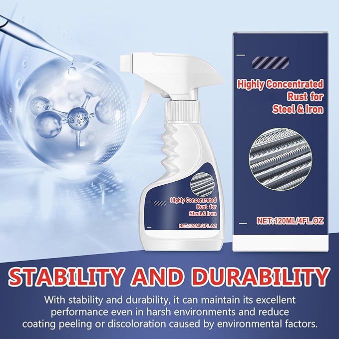 Meigline Rust Remover,Highly Concentrated Steel Rust Remover,Meigline Rust Remover Heavy Duty for Metal,Multipurpose Rust Remover Spray for Tools,Stainless Steel,Automotive Part,Fast Acting Rust(1Pcs)